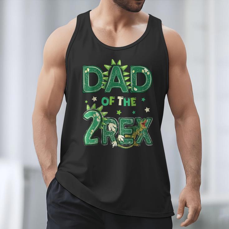 Dad Of The Two Rex Birthday Dinosaur Family Matching Men Tank Top