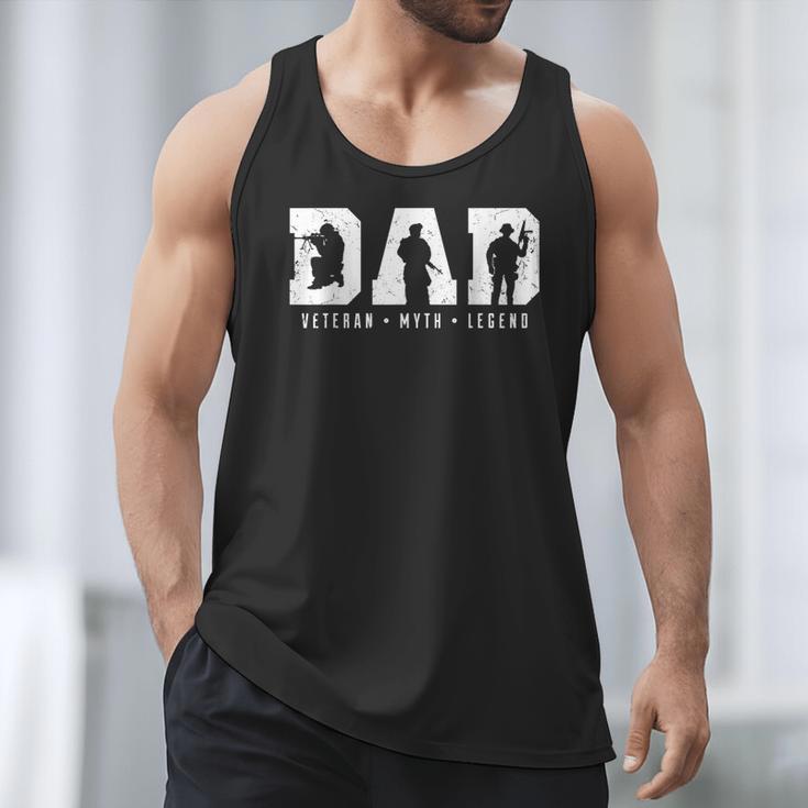 Dad Veteran Myth Legend Dad Military Father Men Tank Top