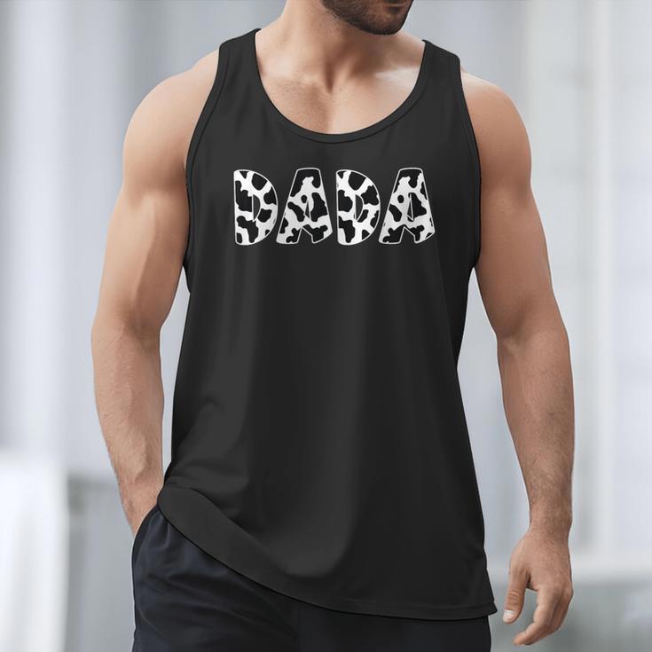 Dada Cow Print Cow Pattern Father's Day Small Men Tank Top Dada Cow Print Cow Pattern Father's Day Small Men Tank Top