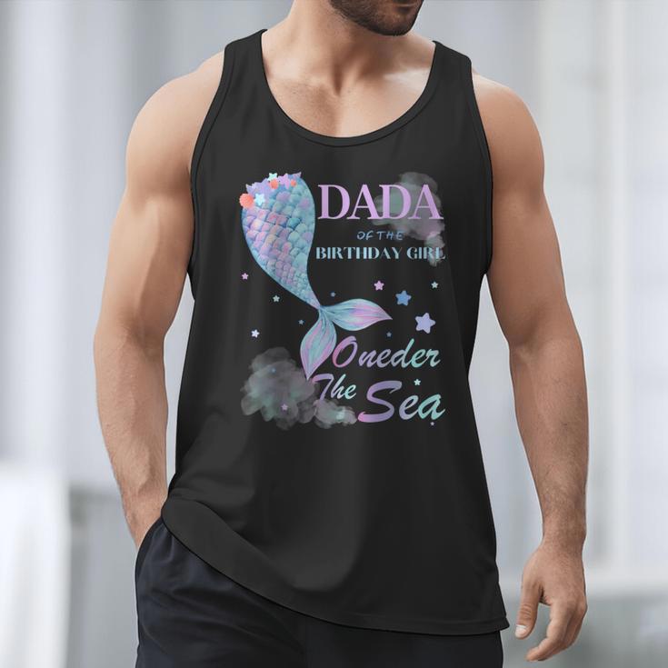 Dada Dad 1st Birthday Mermaid Oneder The Sea Family Matching Men Tank Top