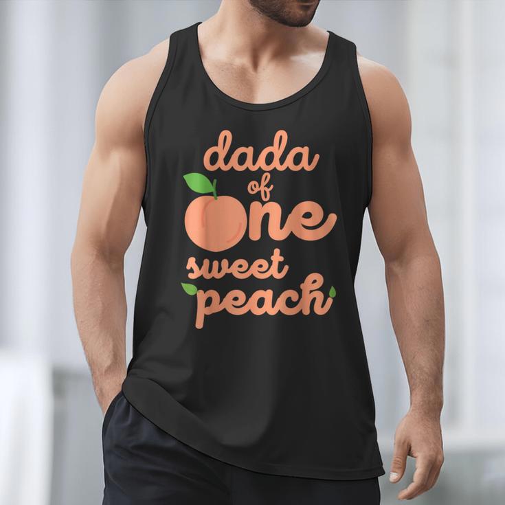 Dada Dad First Birthday One Sweet Peach Bday Family Matching Men Tank Top