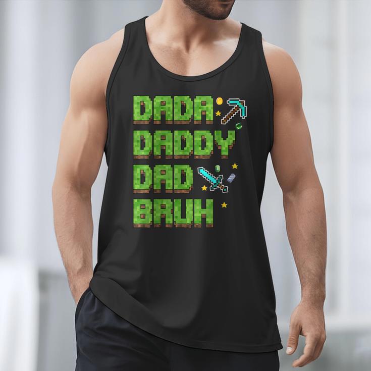 Dada Daddy Dad Bruh Father's Day Game Pixel Men Tank Top