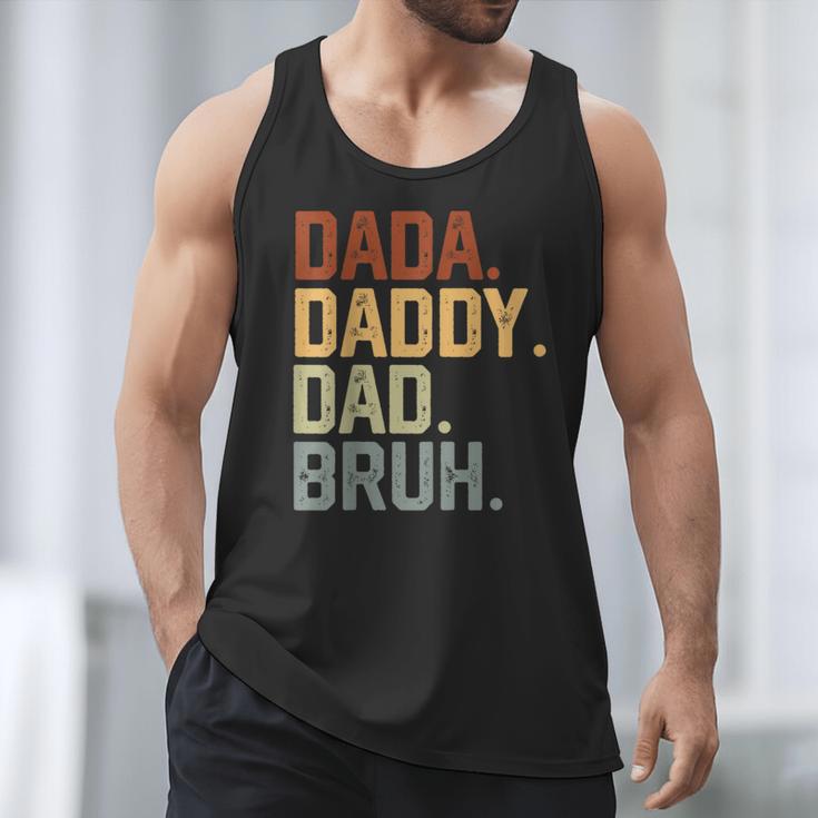 Dada Daddy Dad Bruh Retro Vintage Fathers Day Vintage Men Tank Top