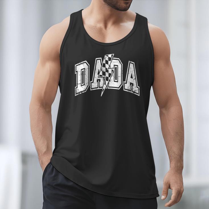 Dada Lightning Bolt Checkered Varsity Dad Men Father's Day Men Tank Top Dada Lightning Bolt Checkered Varsity Dad Men Father's Day Men Tank Top