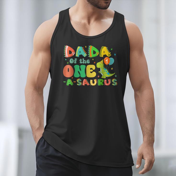 Dada Of The One-A-Saurus 1st Birthday Boy Dinosaur Family Men Tank Top
