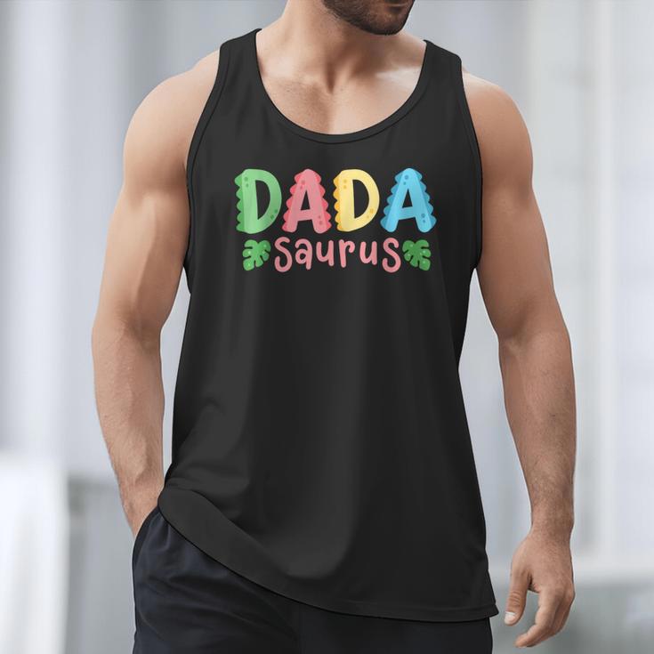 Dada Saurus Kids Dinosaur Birthday Party Family Matching Men Tank Top