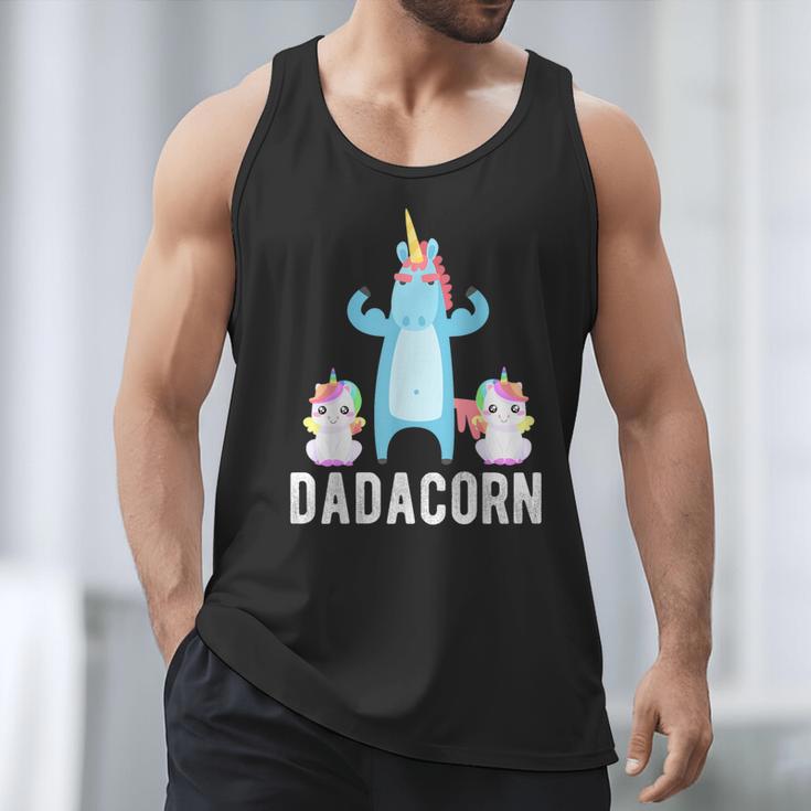 Dadacorn Unicorn Lover Tee For Papa Dad And Kid Men Tank Top