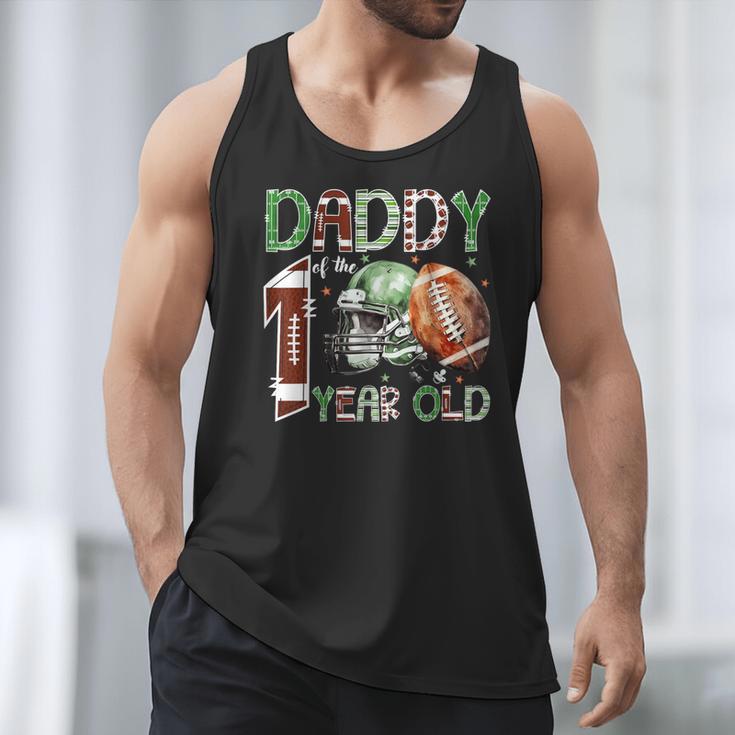 Daddy Of The 1 Year Old Football Lover 1st Birthday Boy Men Tank Top