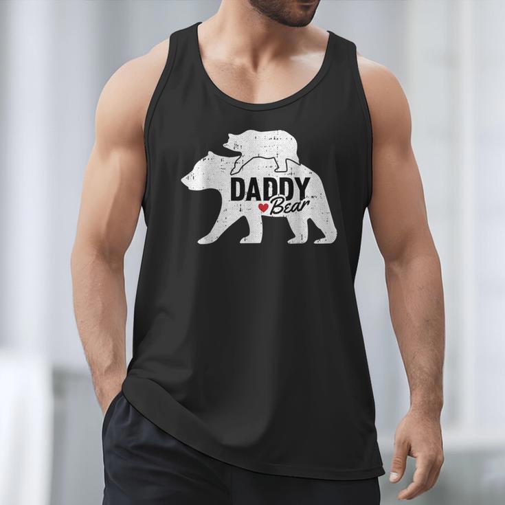 Daddy Bear Fathers Day Cute Baby Cub Papa Dad-a Pops Small Men Tank Top