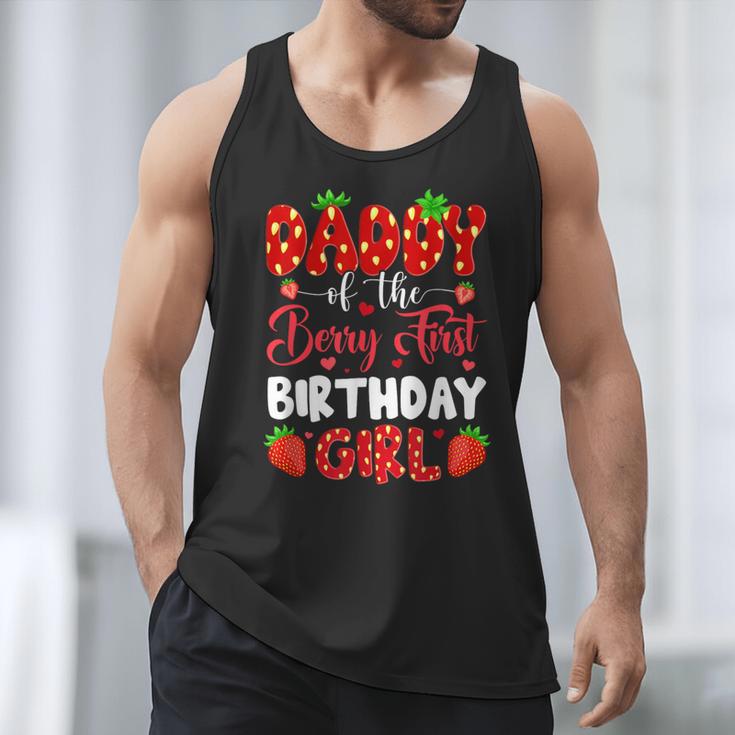 Daddy Of The Berry First Birthday Of Girl Strawberry Men Tank Top