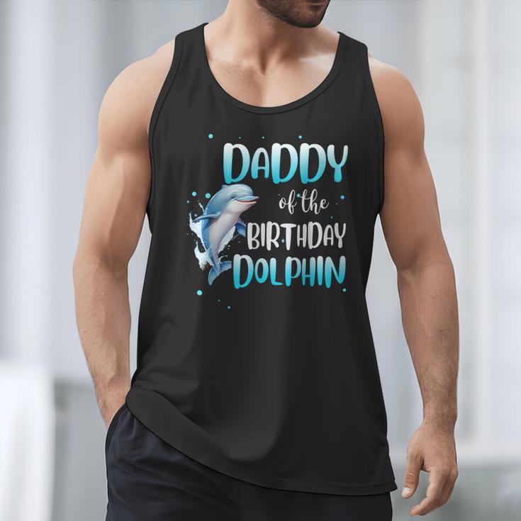 Daddy Of The Birthday Dolphin Family Matching Party Squad Men Tank Top