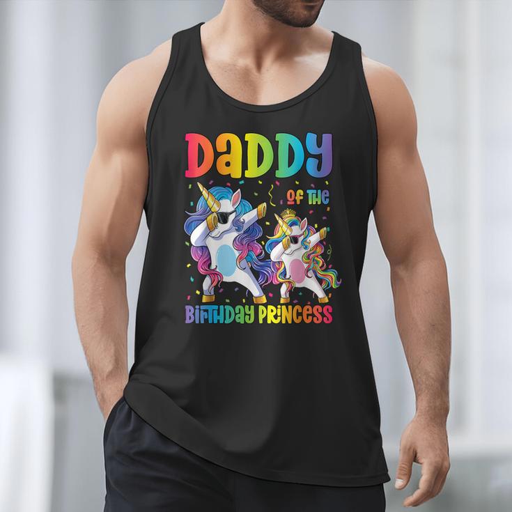 Daddy Of The Birthday Girl Dabbing Princess Unicorn Dad Men Tank Top