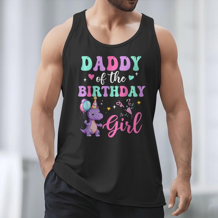Daddy Of The Birthday For Girl Dinosaur T-Rex Party Family Men Tank Top