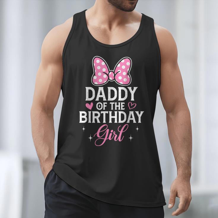 Daddy Of The Birthday Girl Pink Bow Birthday Family Matching Men Tank Top