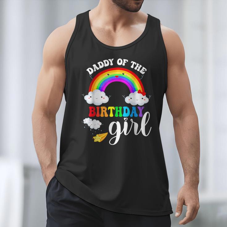 Daddy Of The Birthday Girl Rainbow B-Day Matching Family Men Tank Top