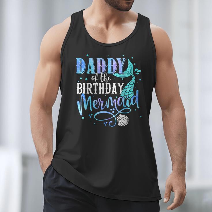 Daddy Of The Birthday Mermaid Family Matching Dad Papa Men Tank Top