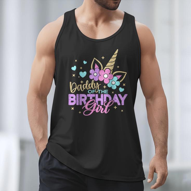 Daddy Of The Birthday Princess Girl Dad Unicorn Bday Party Men Tank Top