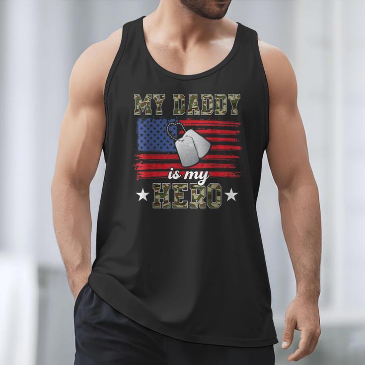 My Daddy Is My Hero Military Dad American Flag Army Proud Ar Men Tank Top