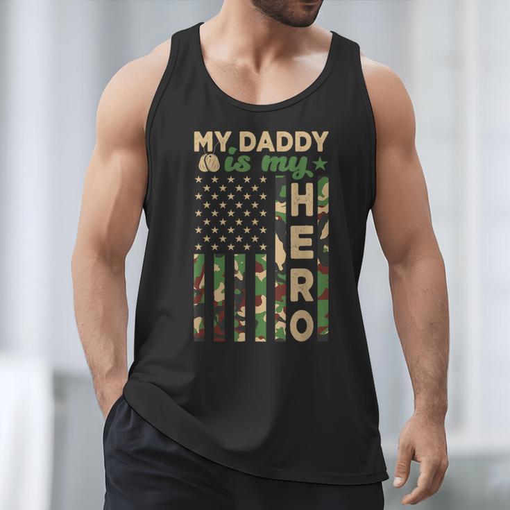 My Daddy Is My Hero Military Dad US Flag Father’s Day Men Tank Top