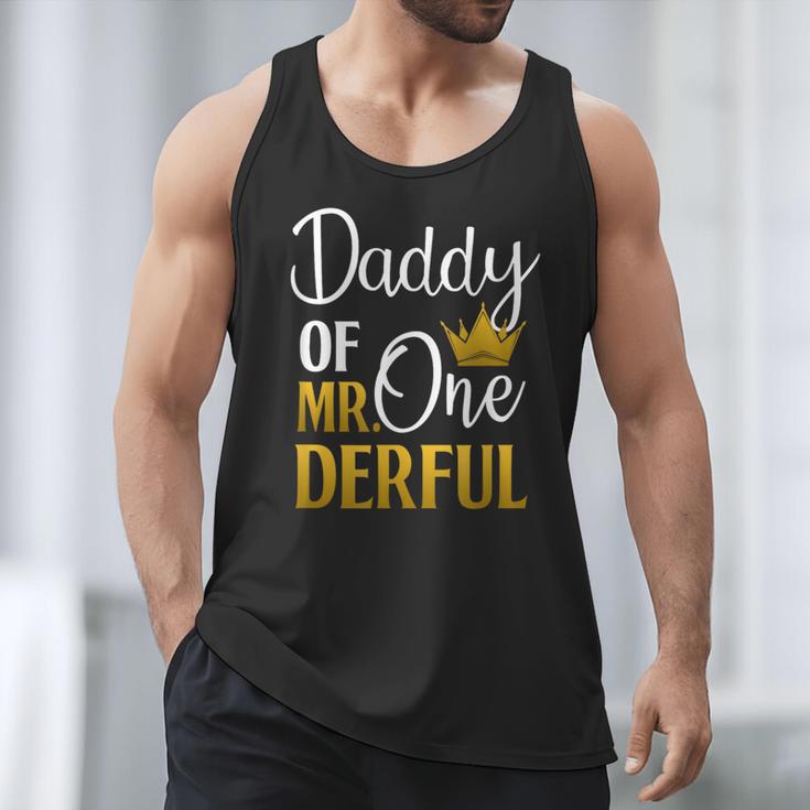 Daddy Of Mr Onederful 1st Birthday Father's Day First Daddy Men Tank Top Daddy Of Mr Onederful 1st Birthday Father's Day First Daddy Men Tank Top