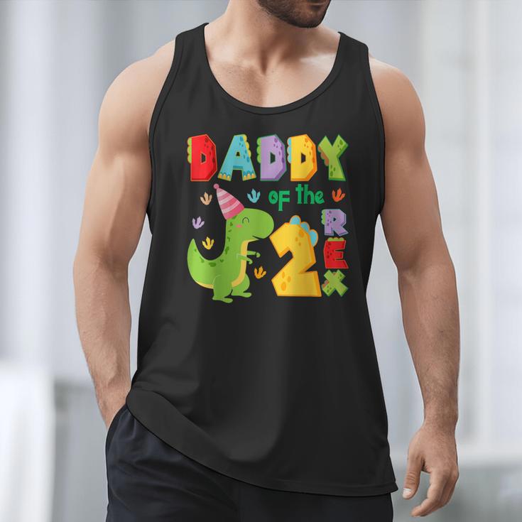 Daddy Of The Two Rex 2Nd Birthday Boy Dinosaur T-Rex Men Tank Top