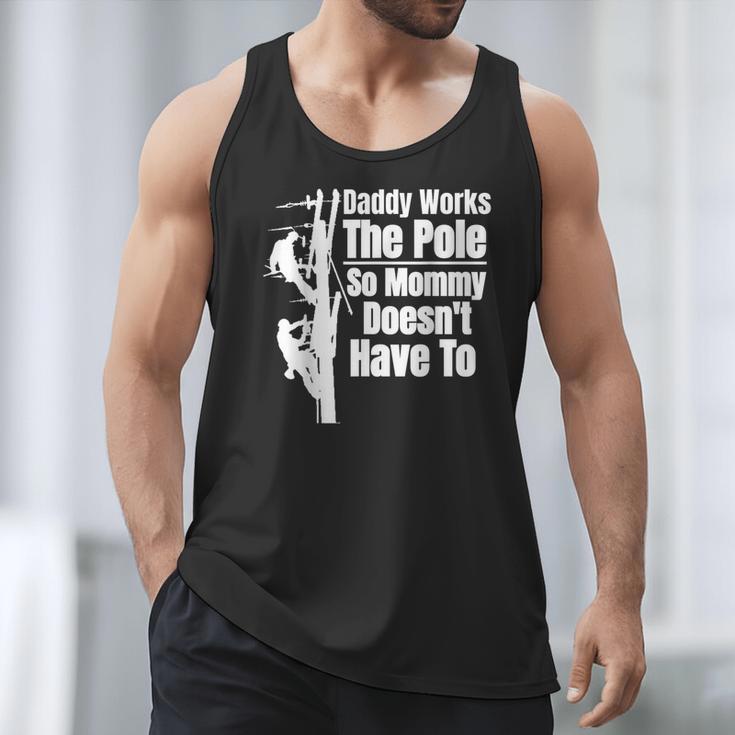 Dads Electrical Lineman Gear Husband & Lineman Wife Men Tank Top