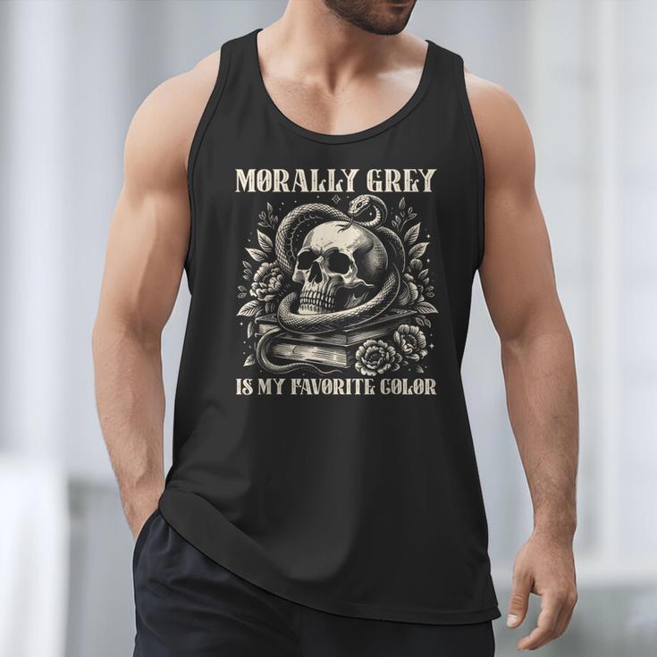 Dark Romance Book Villain Morally Grey Is My Favorite Color Men Tank Top