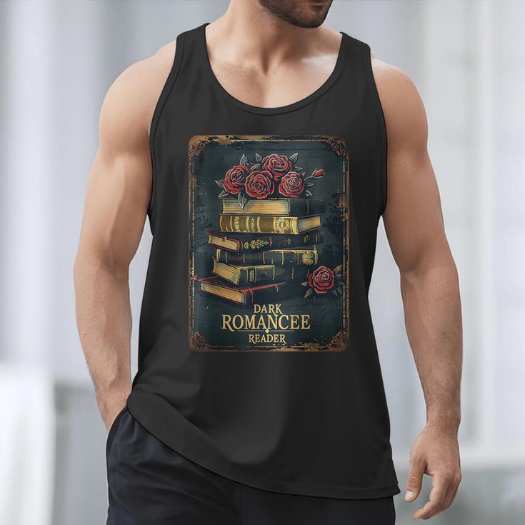 Dark Romance Reader Vintage Floral Book Lover Men Tank Top