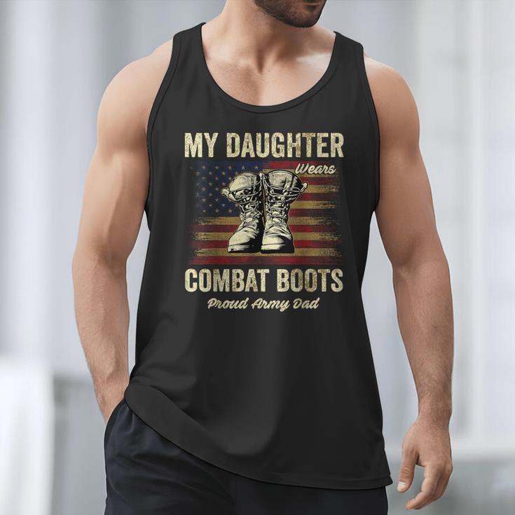 My Daughter Wears Combat Boots Proud Army Dad Veteran Day Men Tank Top