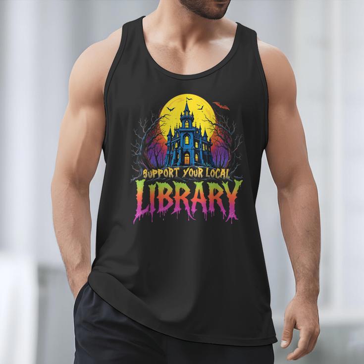 Death Gothic Support Your Local Library Lovers Book Men Tank Top