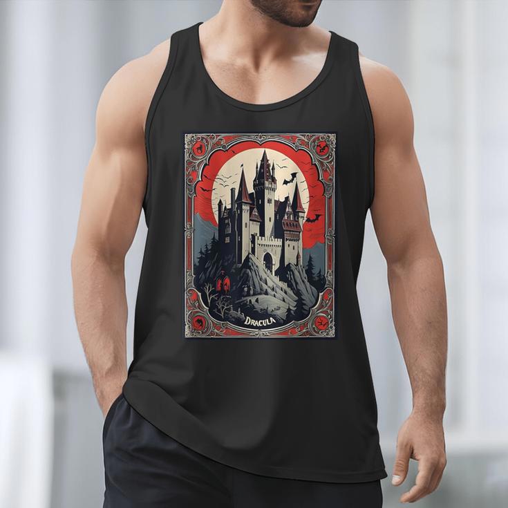 Dracula's Castle Book Cover Illustration Men Tank Top