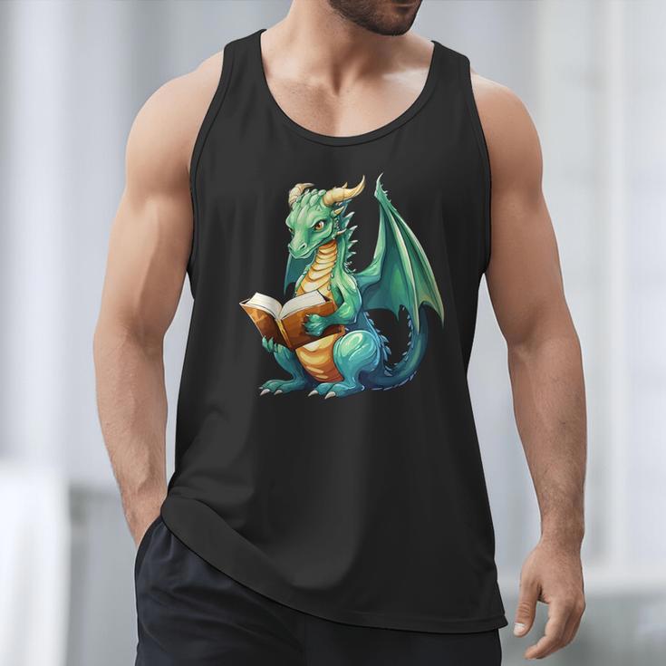 Dragon With Book Men Tank Top Dragon With Book Men Tank Top