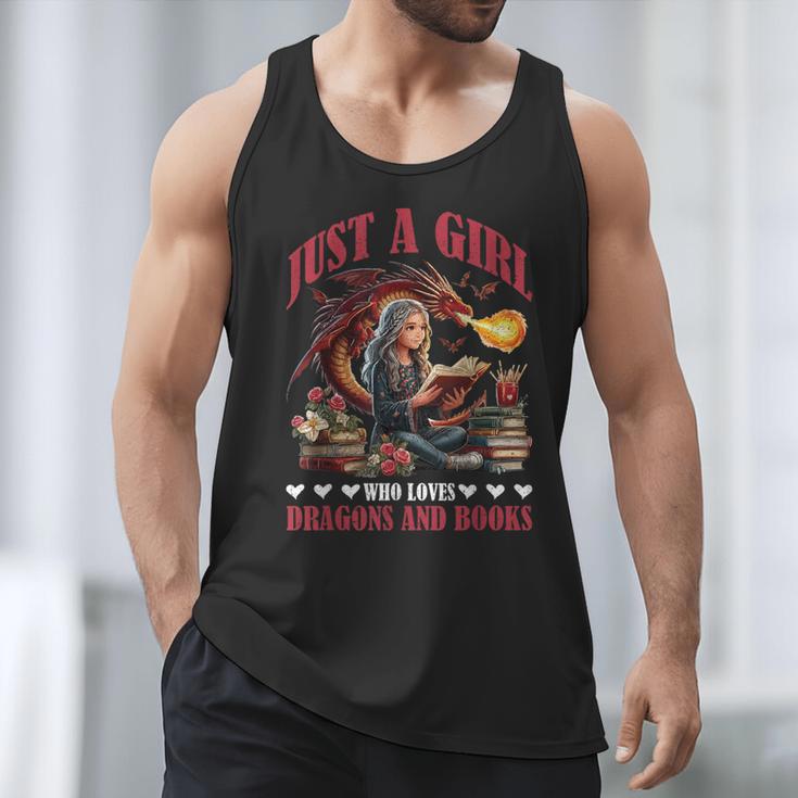 Dragon Just A Girl Who Loves Dragons And Books Men Tank Top