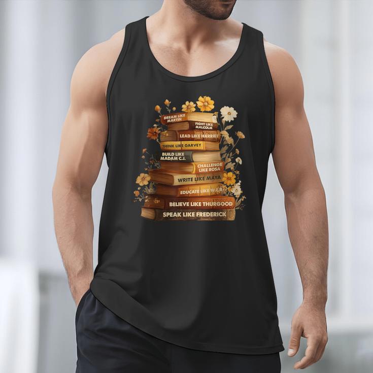 Dream Like Martin Floral Book History Month Women Men Men Tank Top