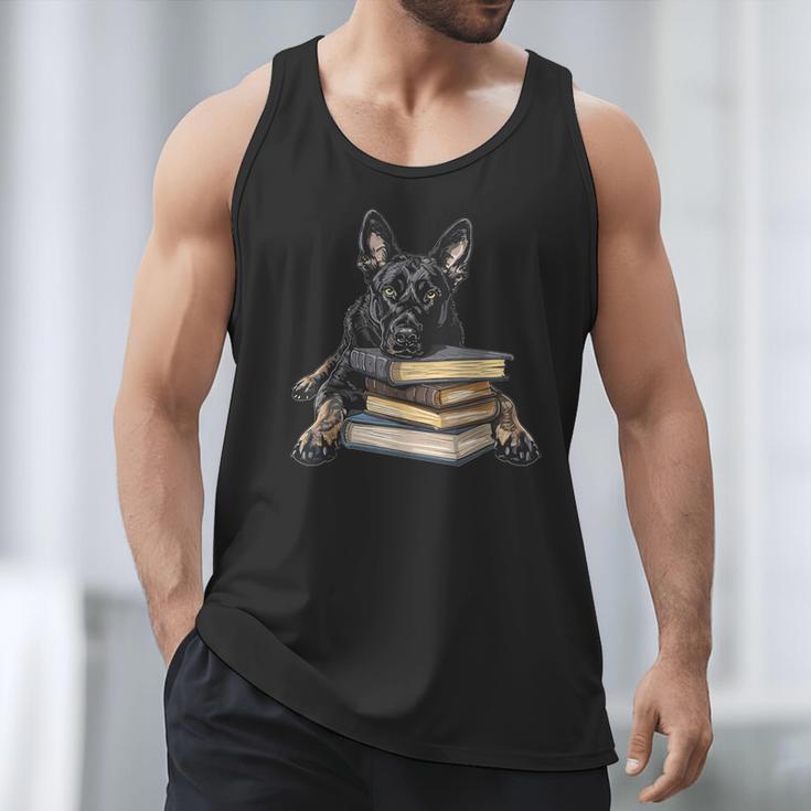 Dutch Shepherd Books Reading Dog Breed Graphic Men Tank Top