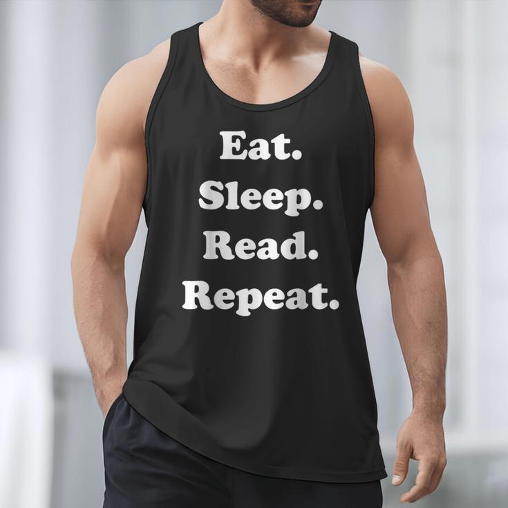 Eat Sleep Read Repeat Book Enthusiast Men Tank Top