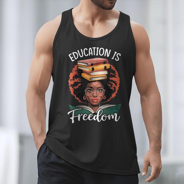 Education Is Freedom African Teacher Books Lovers Men Tank Top