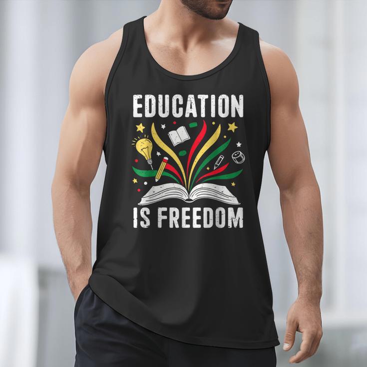 Education Is Freedom Books History Teacher Kids Men Tank Top Education Is Freedom Books History Teacher Kids Men Tank Top