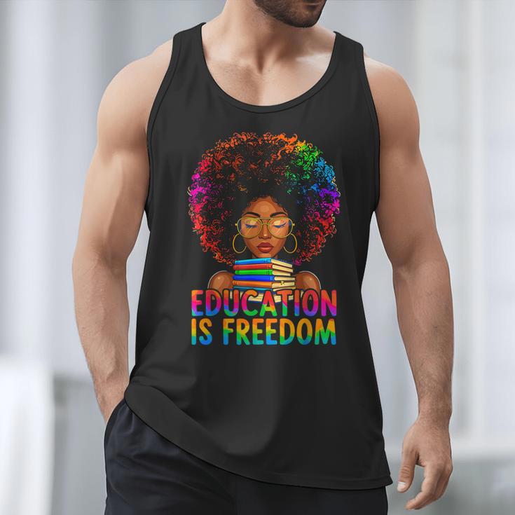 Education Is Freedom Teacher Books History Month Men Tank Top Education Is Freedom Teacher Books History Month Men Tank Top