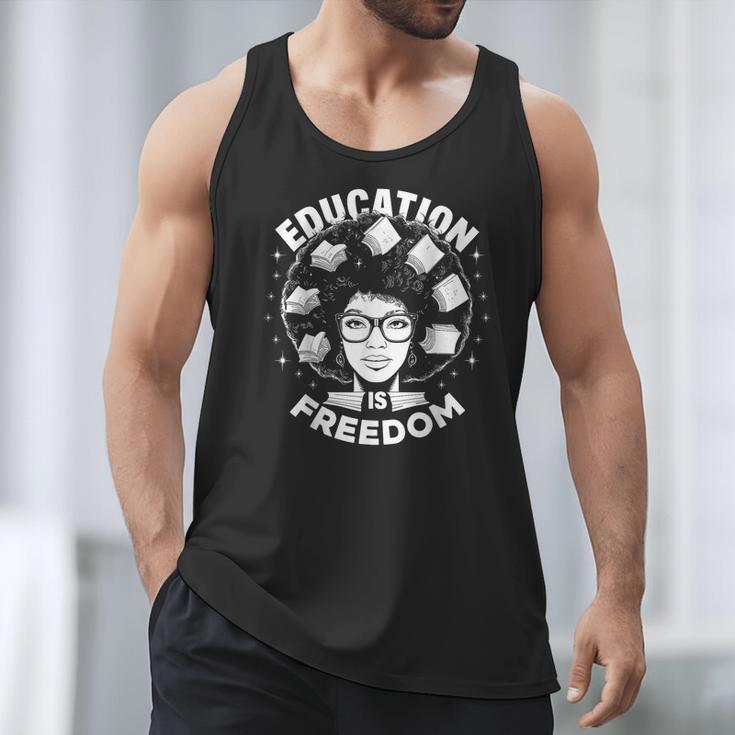 Education Is Freedom History Books African Pride Women Men Tank Top