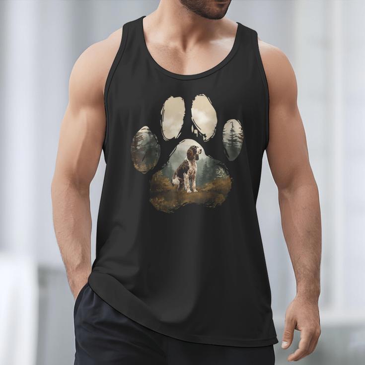 English Springer Spaniel Mountain Paw Dog Mom Dad Men Tank Top