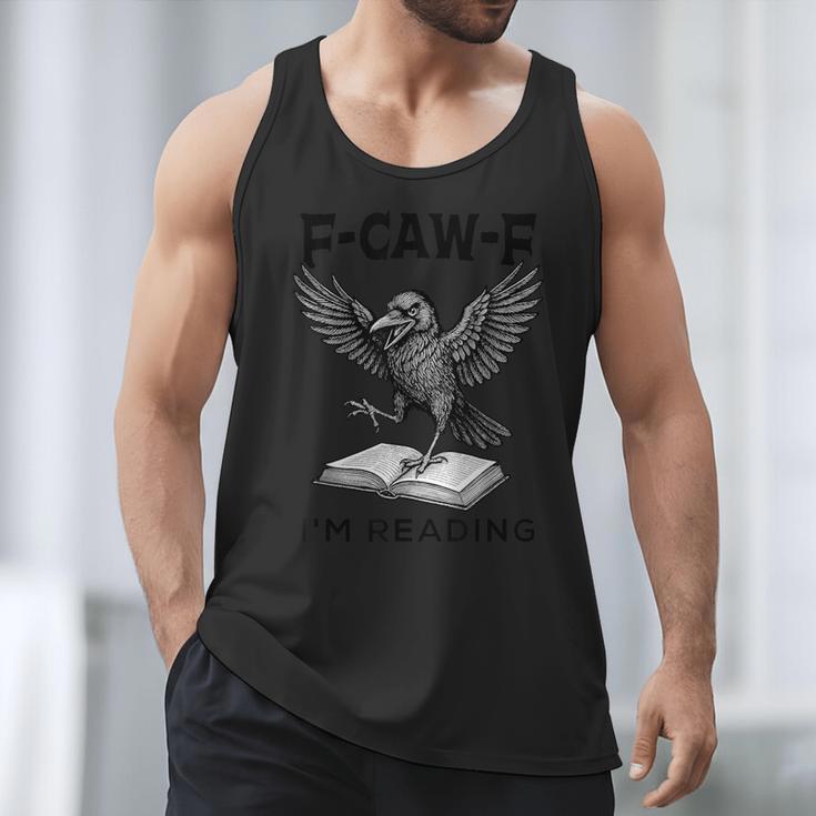 F-Caw-F Crow Book Lovers Vintage Bookish Bird Men Tank Top