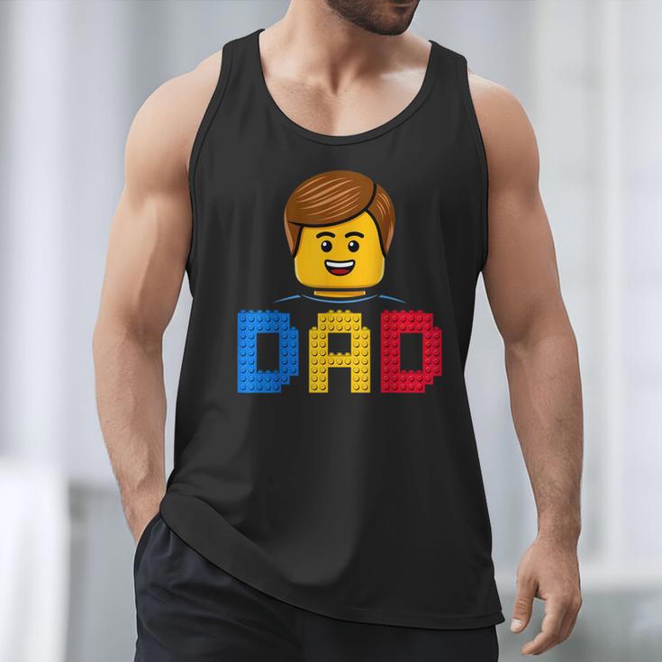 Family Dad Master Builder Building Bricks Blocks Fathers Day Men Tank Top