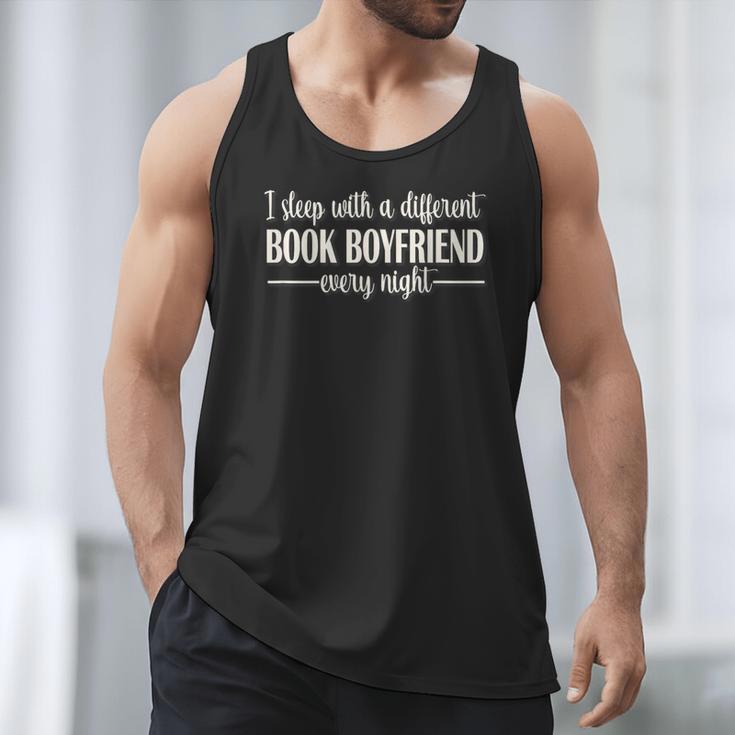 Fantasy Romantasy Novels Lover Sleep With Book Boyfriend Men Tank Top Fantasy Romantasy Novels Lover Sleep With Book Boyfriend Men Tank Top