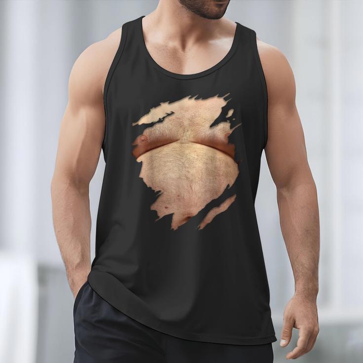 Fat Hairy Guy Big Stomach & Man Boobs Fat Dad BOD Men Tank Top