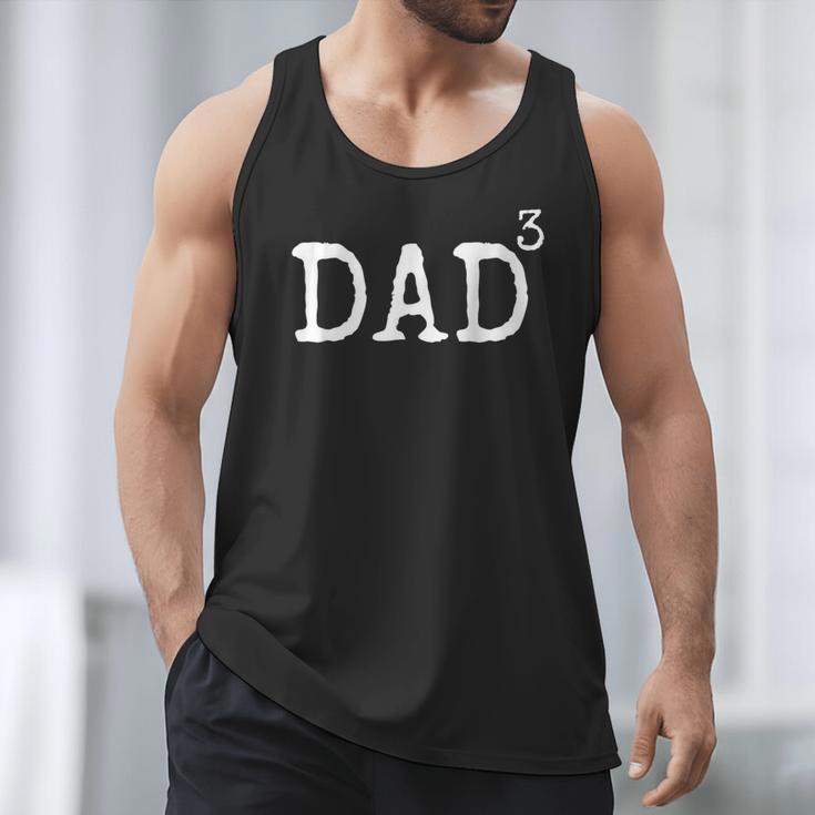 Father Of 3 From Kids Dad Cubed Dad To The Third Power Men Tank Top