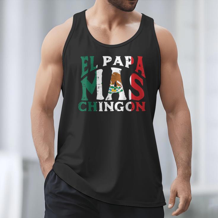 Fathers Day El Papa Mas Chingon Mexican Dad Spanish Men Tank Top