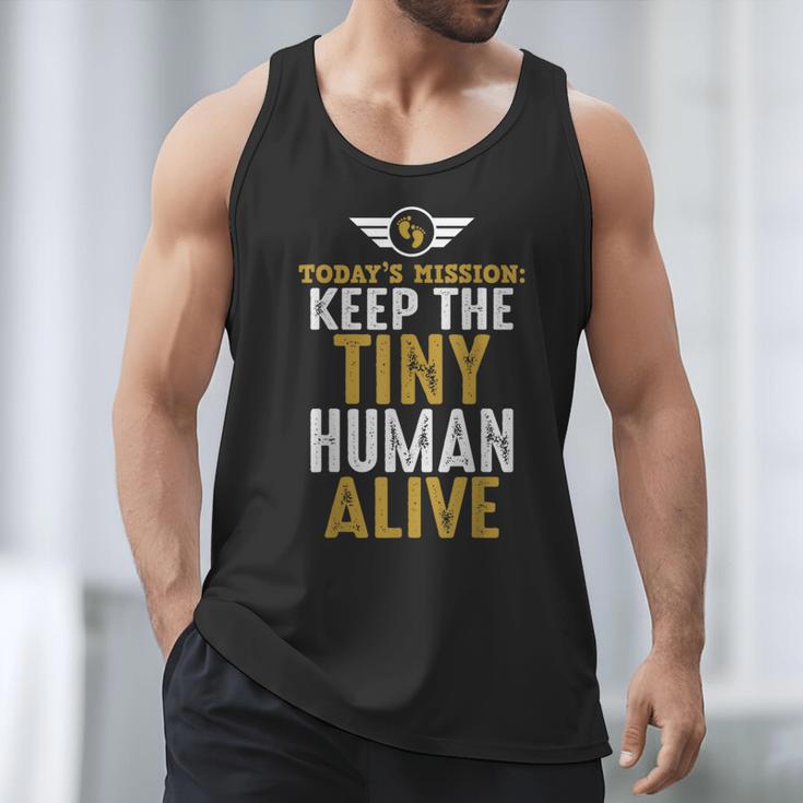 Father's Day By Tee Company New Dad First Time Father Keep Tiny Human Alive Adult Classic Fit Short Sleeve Men Tank Top