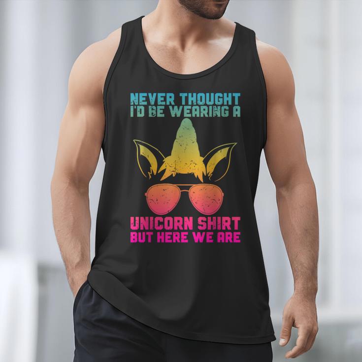 Fathers Day I Wear A Unicorn Shirt Dadacorn Men Tank Top