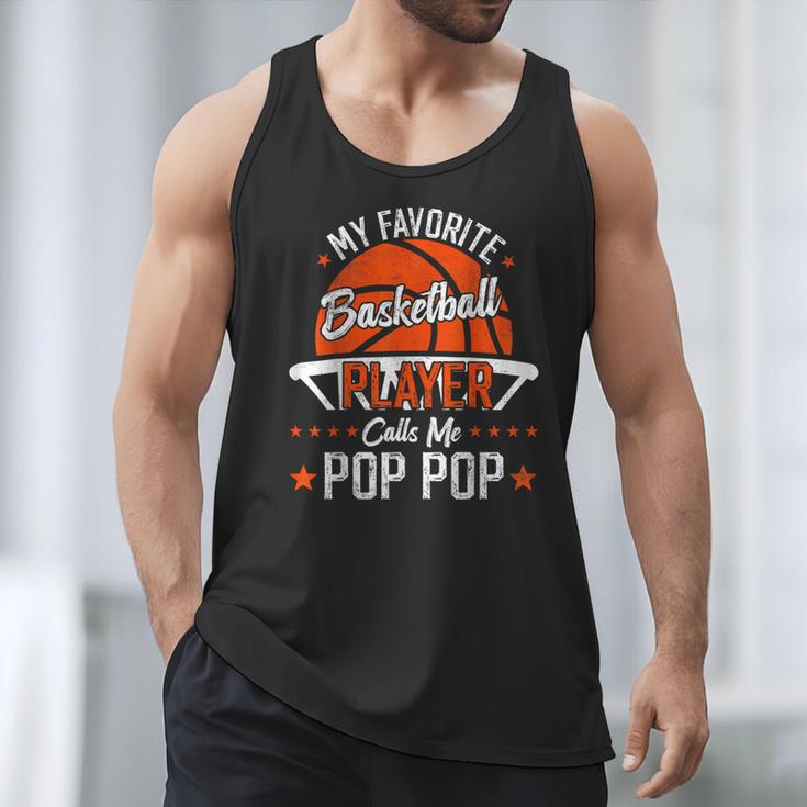 My Favorite Basketball Player Calls Me Pop Pop Funny Dad Men Tank Top